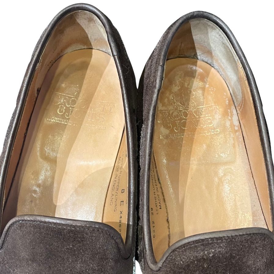 クロケット&ジョーンズ レザーシューズ キャベンデッシュ3 タッセルローファー スエード ブラウン メンズ サイズUK8E CROCKETT&JONES ローファー 約27.0cm【LA】【中古】