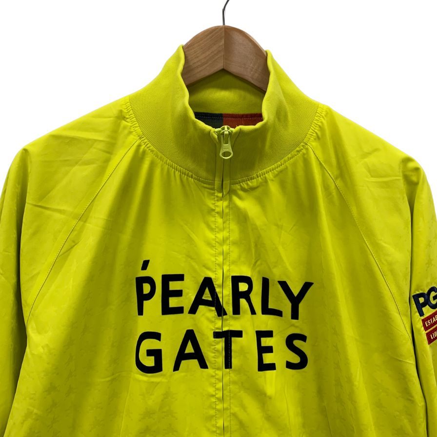 極美品◆パーリーゲイツ ジャケット 裏メッシュ デザイン 053-0220017 イエロー メンズ サイズ5 PEARLY GATES 【AFB24】