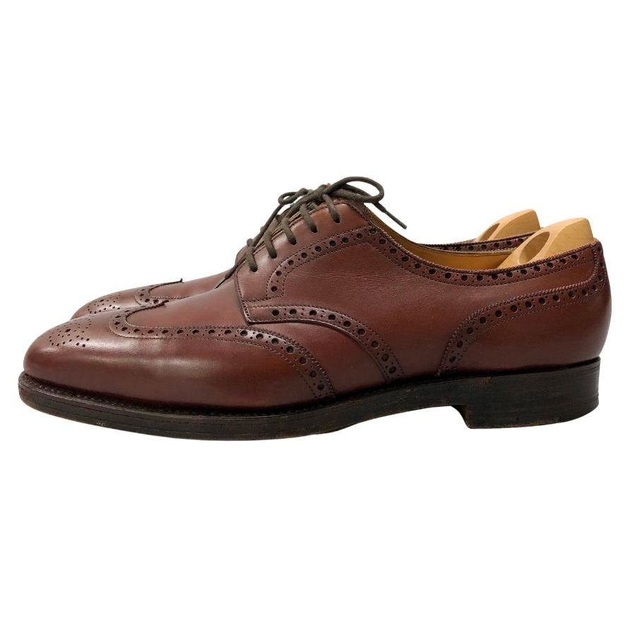 ジョンロブ レザーシューズ ダービー フルブローグ カーフ バーガンディアンティーク サイズ7.5E 9672 JOHN LOBB ビジネスシューズ 約26.0cm【LA】【中古】