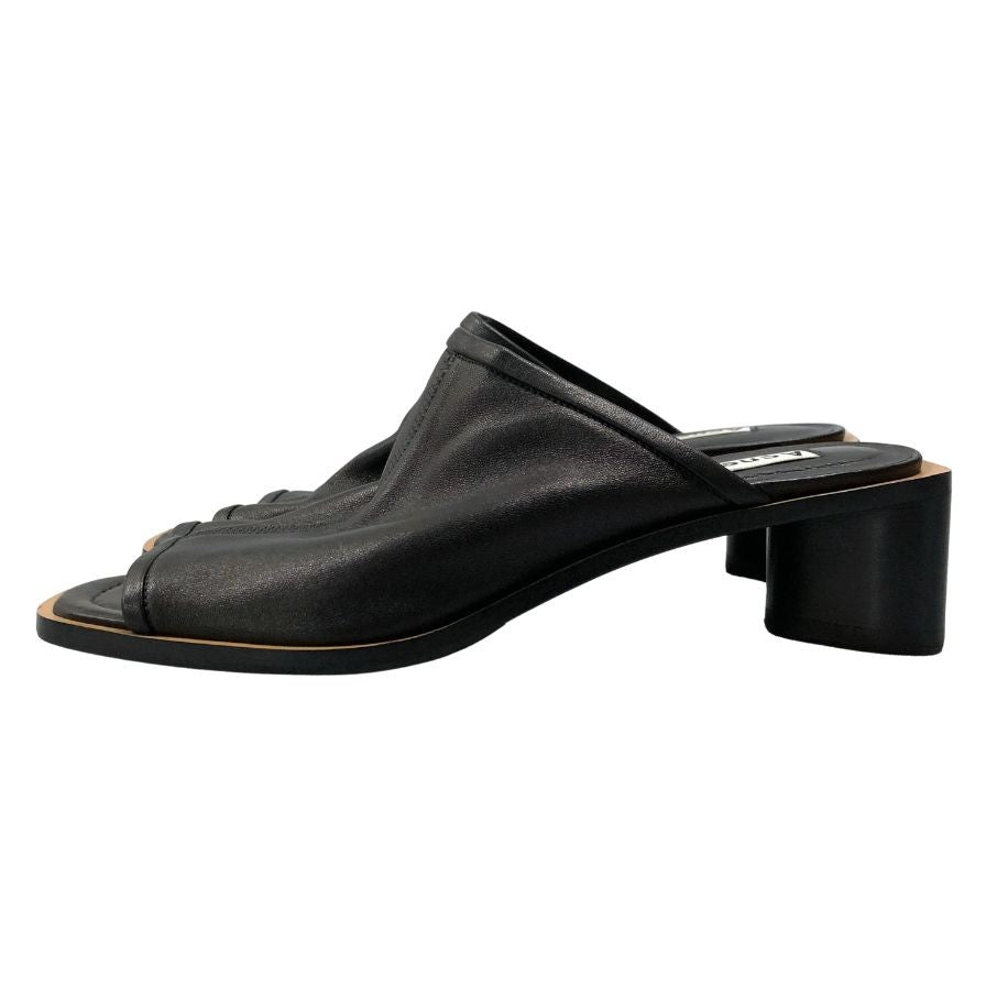 アクネ ストゥディオズ ミュール オープントゥ チャンキーヒール レザー サイズ39 レディース Acne Studios 約25.5cm【AFC29】