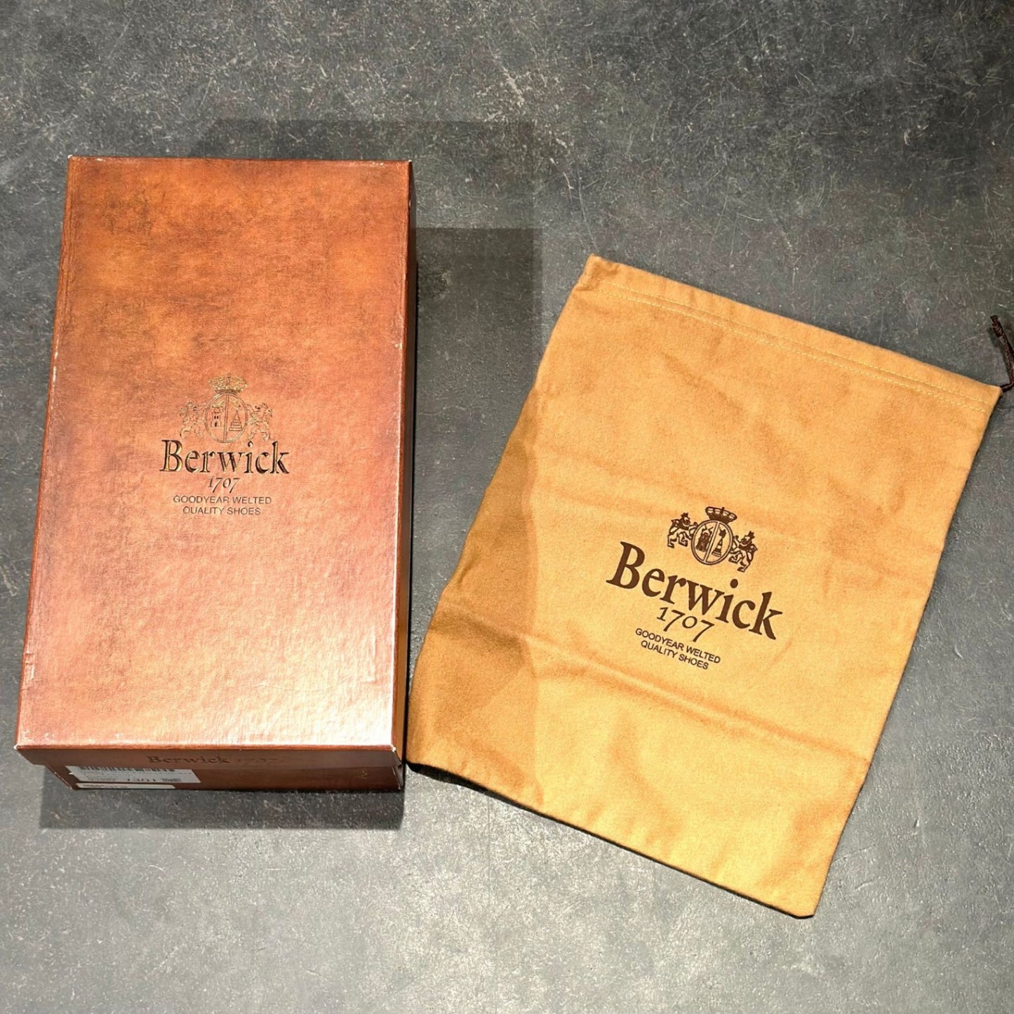 バーウィック レザーシューズ 5425 ダブルモンク ダークブラウン サイズUK7.5 Berwick ビジネスシューズ 約26.0cm【LA】【中古】