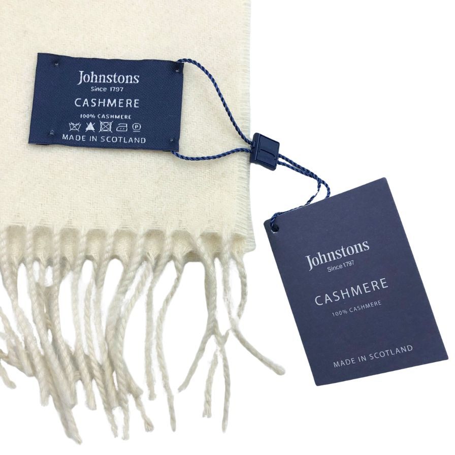 ジョンストンズ カシミヤマフラー アイボリー レディース ストール Johnstons