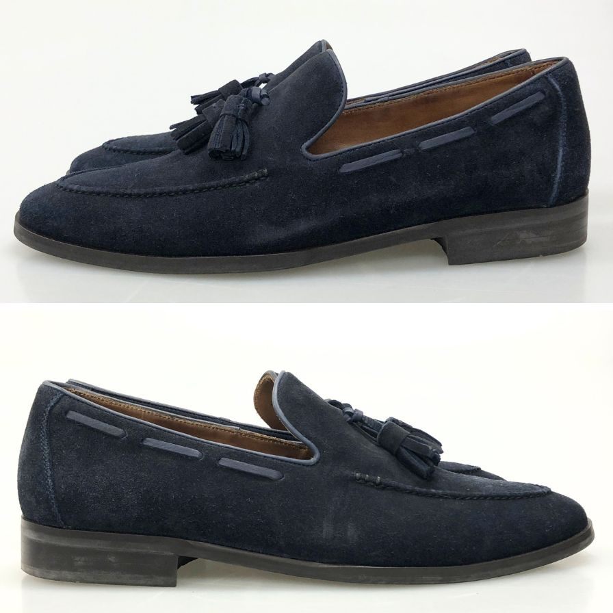 ロロピアーナ タッセルローファー CITY WALK スエード ネイビー サイズ39 Loro Piana 約24.0cm【AFD15-2】
