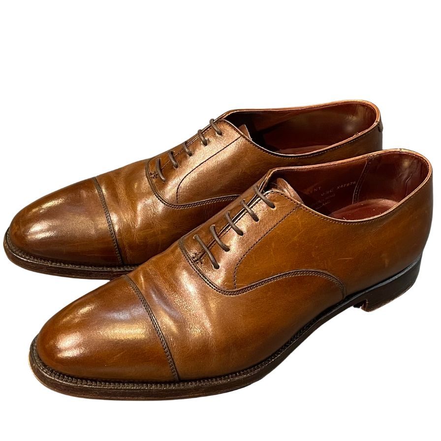 クロケット&ジョーンズ レザーシューズ ケント ストレートチップ カーフ サイズ6.5E ブラウン CROCKETT&JONES ビジネスシューズ 約25.5cm【LA】【中古】