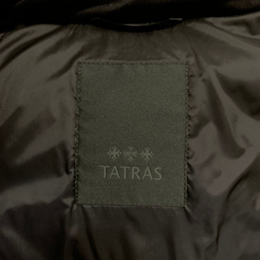 極美品◆タトラス ダウンジャケット ドミッツィアーノ ウール MTAT23A4289 メンズ サイズ02 ブラック系 TATRAS DOMIZIANO 【AFA15】