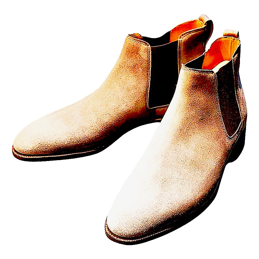 極美品◆ジョンロブ サイドゴアブーツ チューダー スエード 7000ラスト グレー メンズ サイズUK5.5E JOHN LOBB TUDOR ブーツ 約24.0cm【LA】【中古】