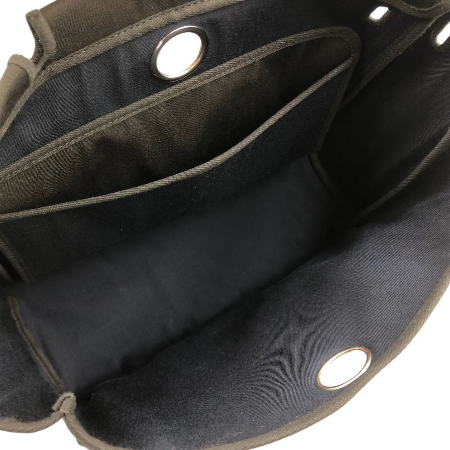 エルメス バッグカバー エールバッグ用 ブラック キャンバス HERMES【AFE5】