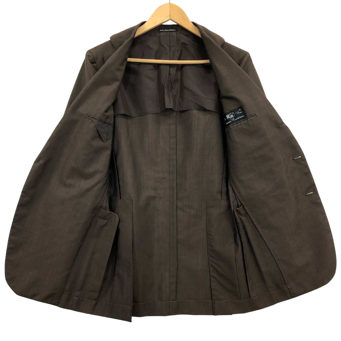 ラベラサルトリアナポレターナ 2B スーツ セットアップ ブラウン サイズ44 メンズ イタリア製 La Vera Sartoria Napoletana【AFB36】