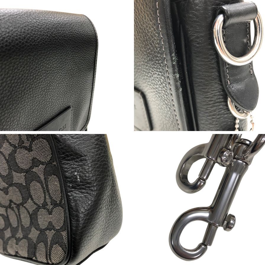 コーチ ショルダーバッグ ルーカス クロスボディ シグネチャー ジャカード CO915 ブラック COACH【AFE11】