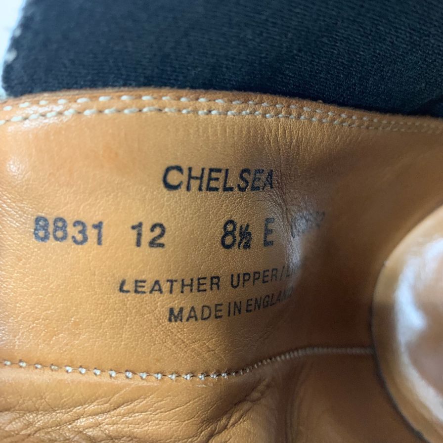 美品◆クロケット&ジョーンズ レザーシューズ チェルシー サイドゴアブーツ カーフ ブラック系 メンズ サイズ8.5E CROCKETT&JONES CHELSEA【AFC40】
