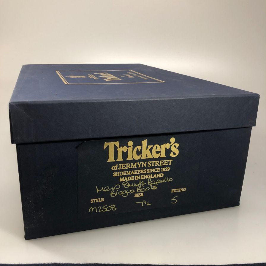 トリッカーズ M2508 ウィングチップ スウェード カントリーブーツ メンズ サイズ 7.5 ブラウン Tricker’s ブーツ 約26.5cm【LA】【中古】