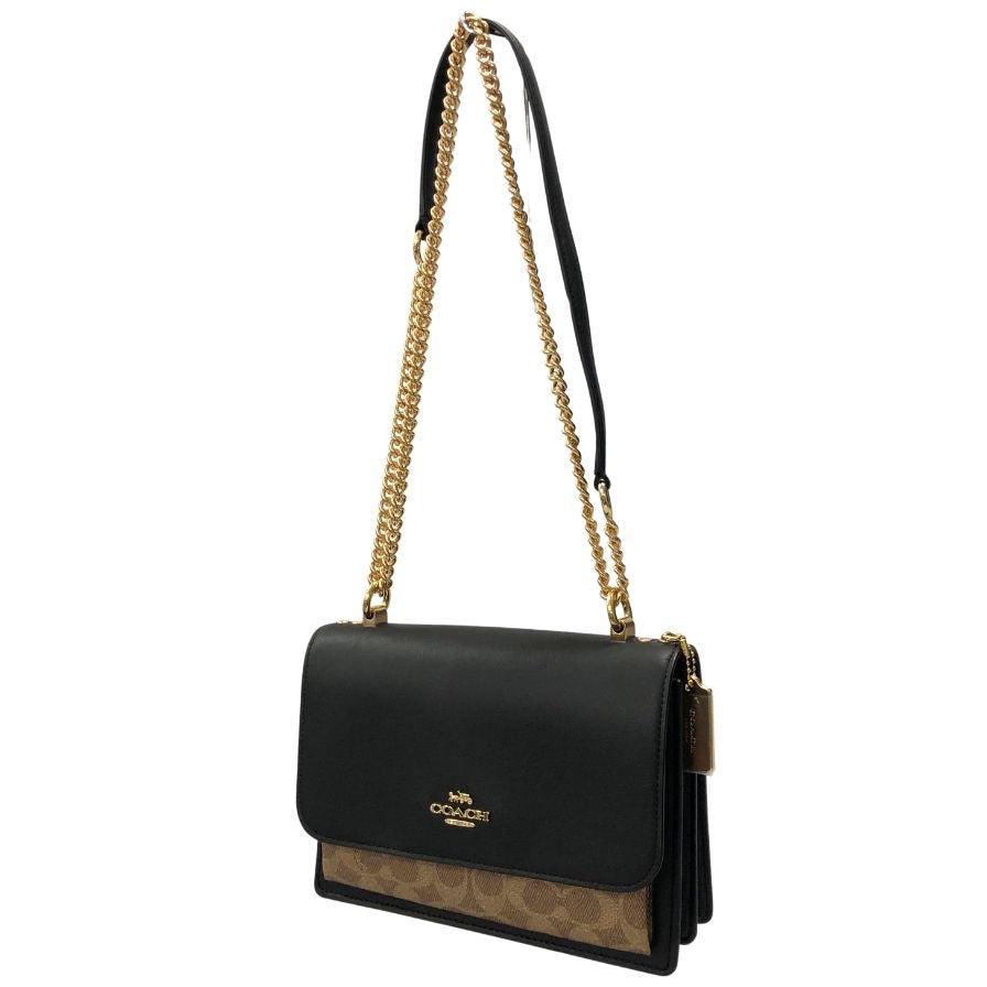 コーチ クロスボディバッグ クレア シグネチャー レディース ブラック×ベージュ COACH【AFE12】