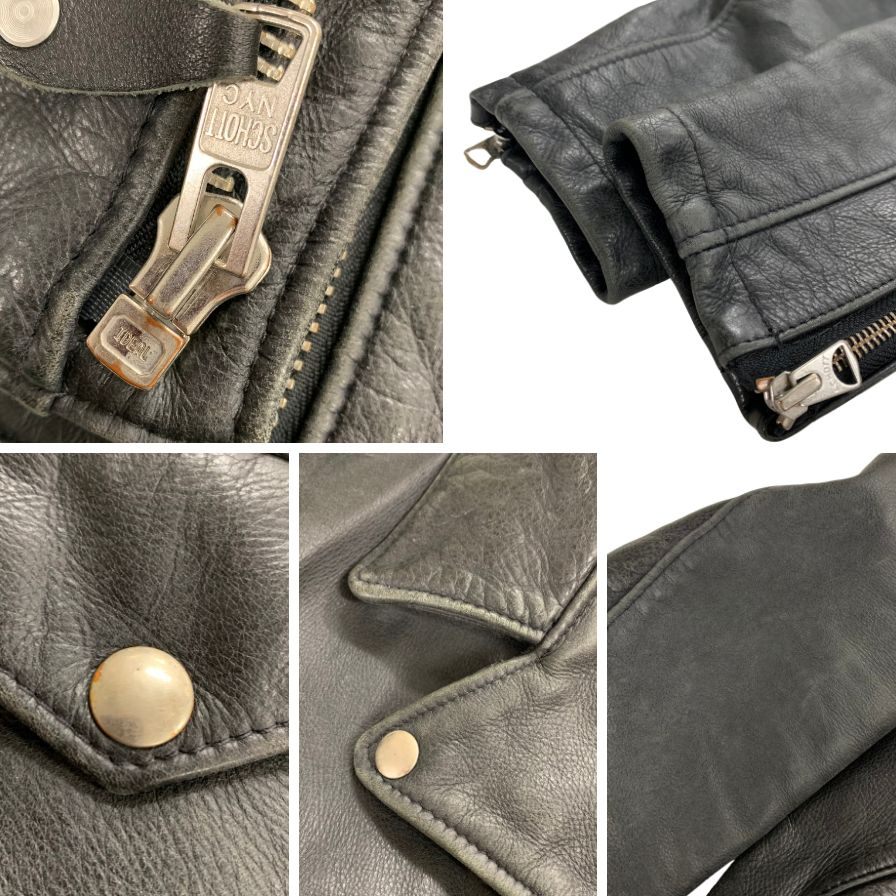 美品◆ショット レザージャケット ダブルライダースジャケット 7446 613WA ブラック サイズ38 メンズ Schott 【AFG1】
