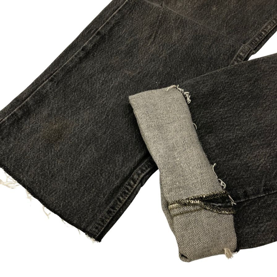 リーバイス 501 デニムパンツ カットオフ ボタン裏653 USA製 グレー系 メンズ W32 L30 LEVI’S 【AFB1】