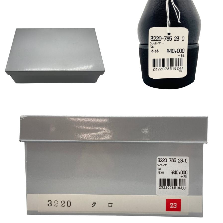 新宿屋 サンダル 3220 レザー ブラック サイズ23 レディース shinjukuya 約23.0cm【7-16】