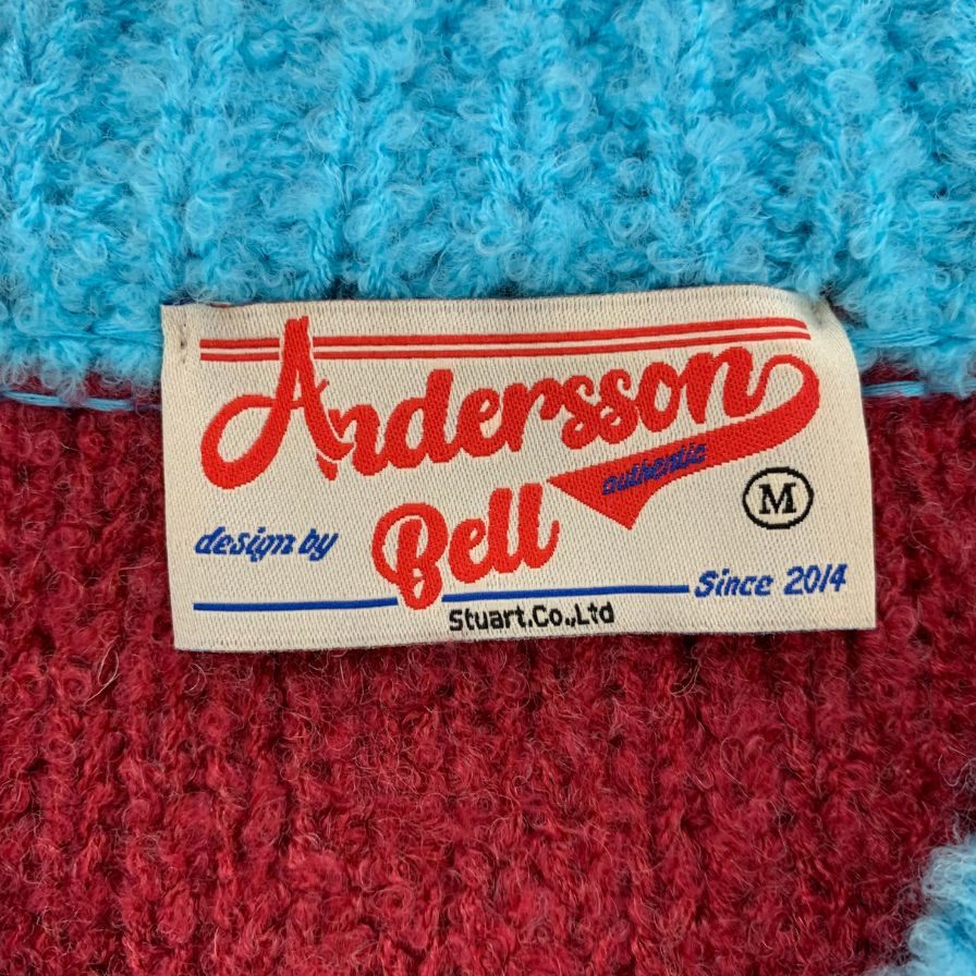 美品◆アンダースン ベル フリンジニット 21AW アクリル ナイロン ウール マルチカラー メンズ サイズM Andersson Bell 【AFB19】