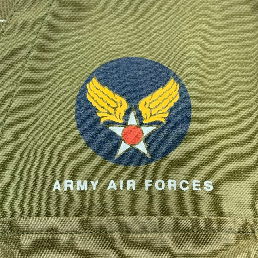 中古◆アルファインダストリーズ ベスト C-1 ヴィンテージ アーミー エアフォース カーキ メンズ サイズM ALPHA INDUSTRIES 【AFB51】