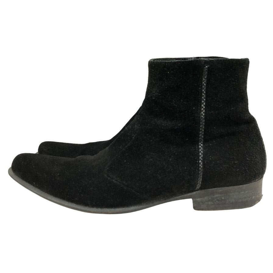 カルバンクライン ブーツ バックジップ ブラック スウェード 0512 サイズ40 Calvin Klein 約26.5cm【AFC32】