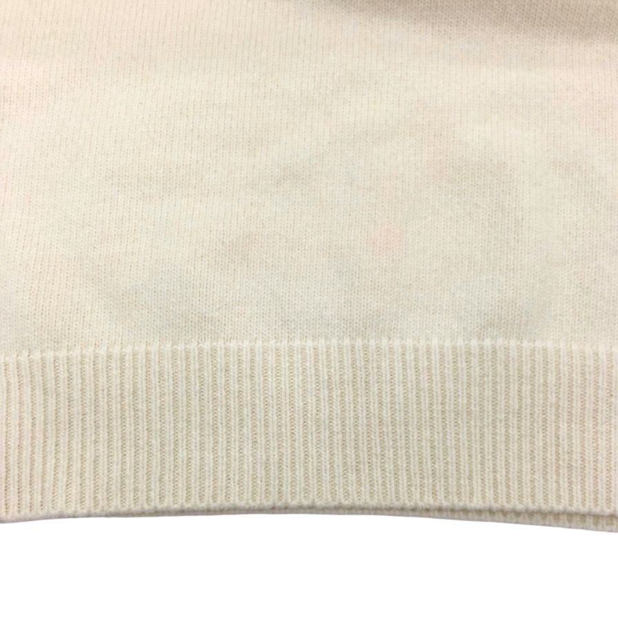 美品◆ストーンアイランド クルーネックニット 8115508A3 ロゴパッチ ウール ポリアミド サイズM メンズ ホワイト STONE ISLAND 【AFB35】