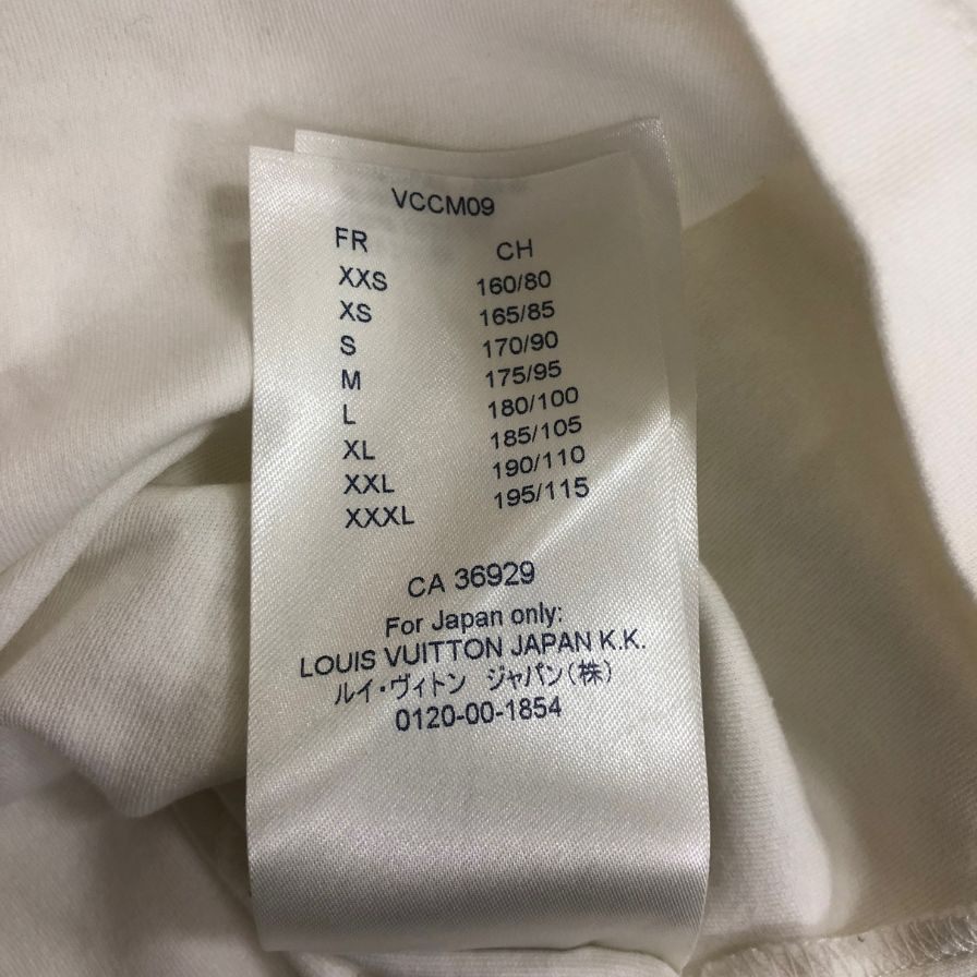 美品◆ルイヴィトン Tシャツ アップサイドダウン ビッグロゴ ホワイト メンズ サイズL Louis Vuitton 【AFB25】