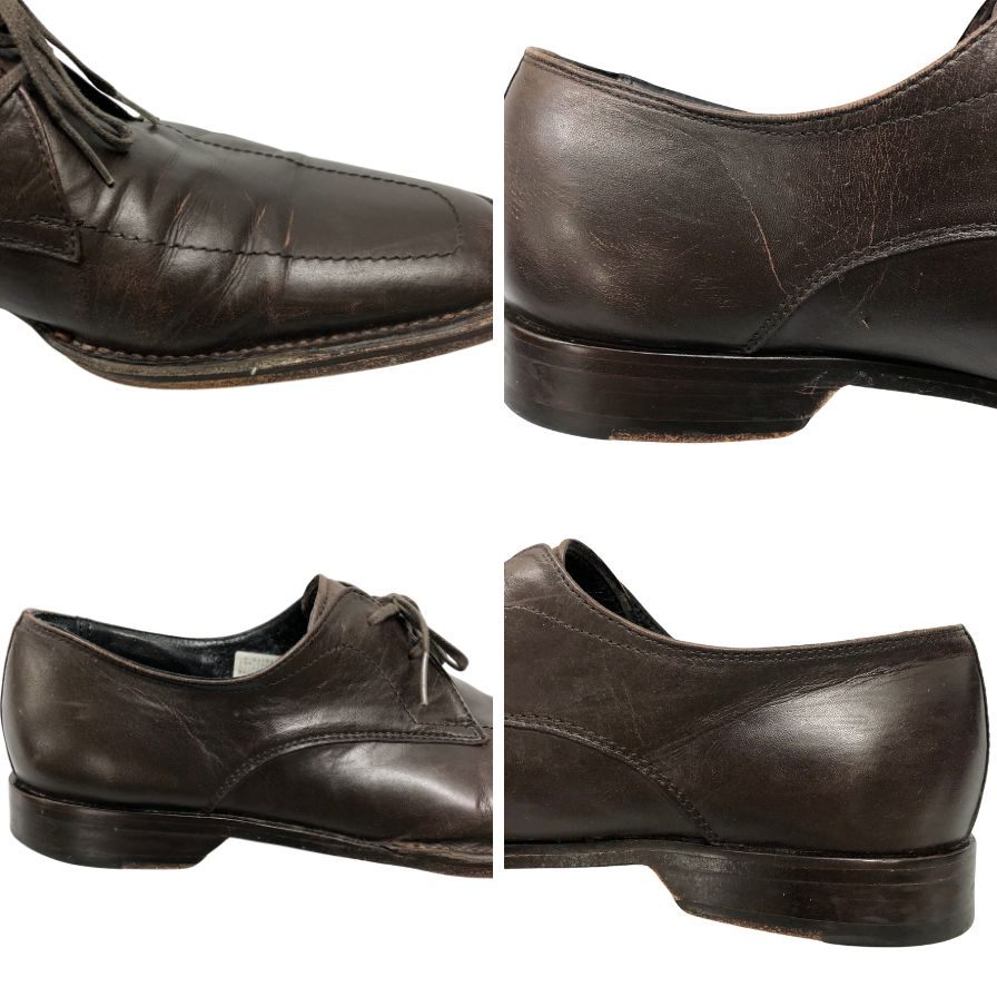 キャサリンハムネット レザーシューズ スクエアトゥ ブラウン メンズ サイズ25.5 KATHARINE HAMNETT LONDON 約25.5cm【AFC28】