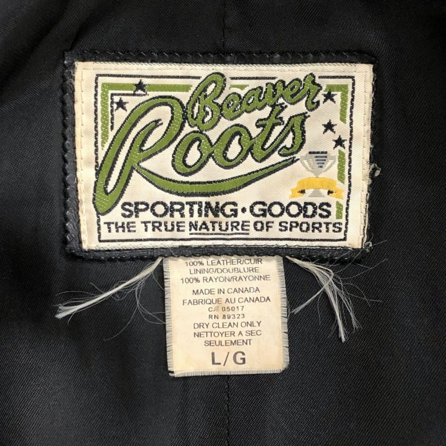 中古◆ビーバールーツ レザーコート ポリスマン サイズL ブラック メンズ Beaver Roots 【AFG1】