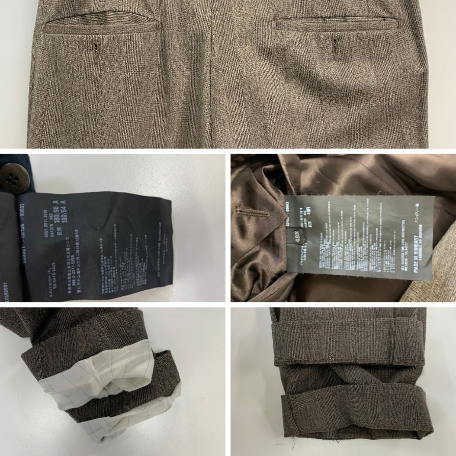 プラダ スーツ 3B センターベント チェック メンズ アイズ48R PRADA【AFB13】
