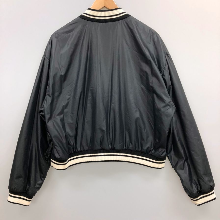 美品◆ドルチェ&ガッバーナ ナイロンブルゾン ロゴワッペン ブラック レディース サイズ42 DOLCE & GABBANA 【AFB13】