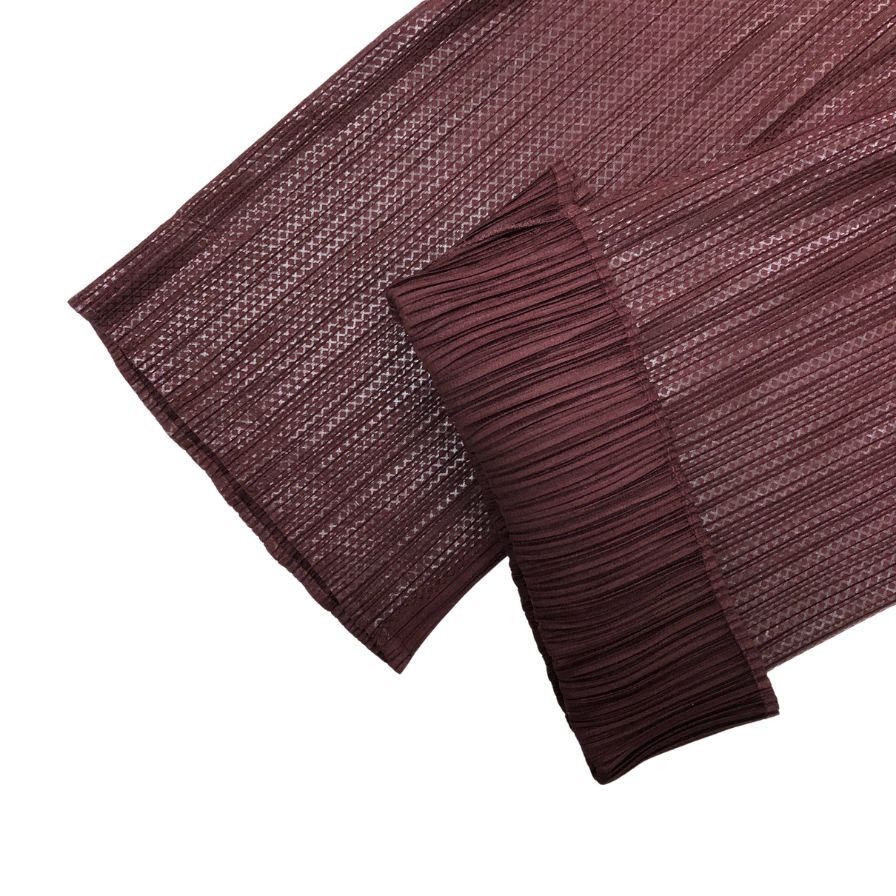 プリーツプリーズ イッセイミヤケ パンツ レディース サイズ4 ボルドー PP13-JF752 PLEATS PLEASE ISSEY MIYAKE 【AFB34】
