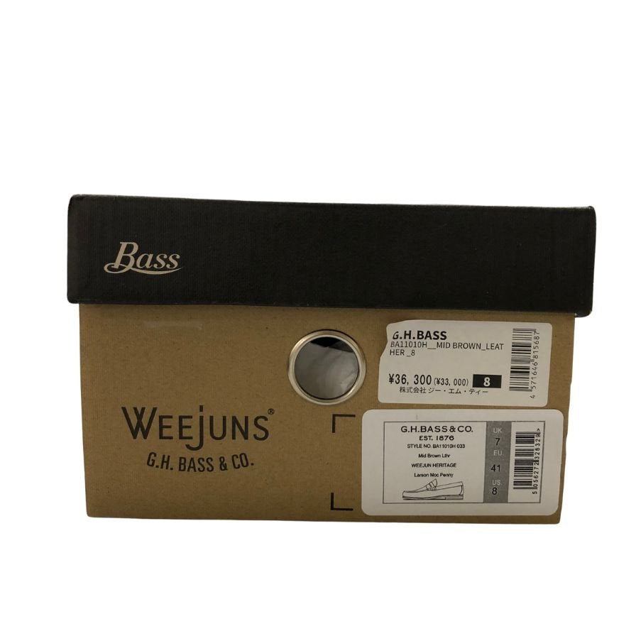 ジーエイチバス ローファー ウィージャンズ ラーソン モカ サイズ8 メンズ ブラウン系 G.H.Bass&Co. WEEJUNS LARSON 約25.0cm【AFD7】