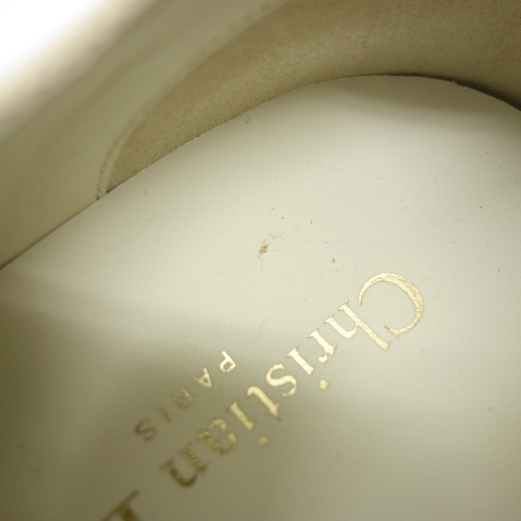 美品◆クリスチャンディオール レースアップスニーカー WALK'N'DIOR キャンバス オブリーク エンブロイダリー レディース ネイビー 36 DIOR【AFC2】