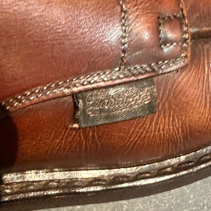 パラブーツ レザーシューズ シャンボード Uチップ デカタグ ブラウン メンズ サイズUK6.5 PARABOOT ビジネスシューズ 約25.0cm【LA】【中古】