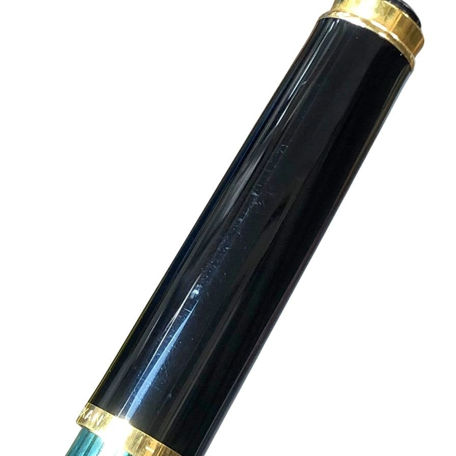 ペリカン 万年筆 スーベレーン 緑縞 ストライプ ペン先14C-585 M字 PELIKAN Souveran【AFI17】