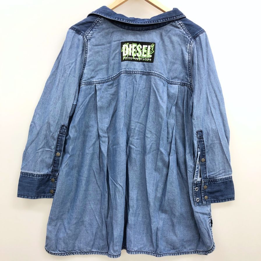 極美品◆ディーゼル デニムシャツ チュニック丈 レディース サイズXXS DIESEL 【AFB14】