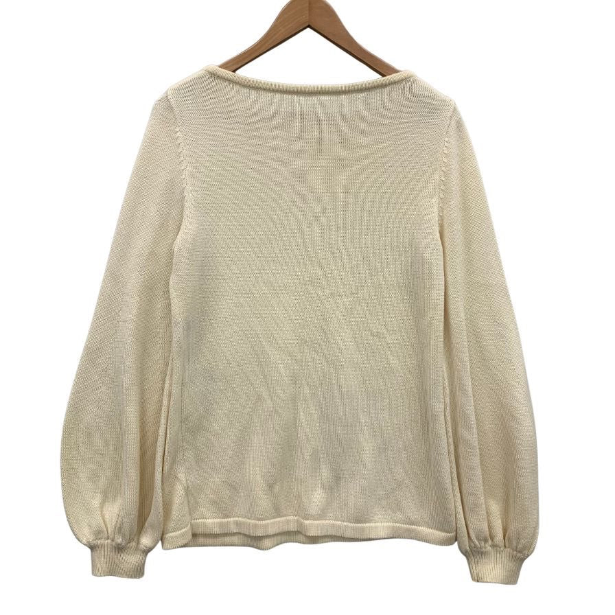 美品◆フォクシー ニット カシミヤ コットン ベージュ サイズ40 レディース FOXEY 【AFB47】