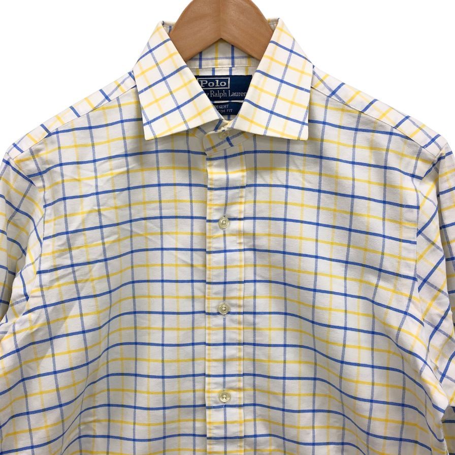 ポロ ラルフローレン チェックシャツ イエロー系 メンズ サイズM POLO RALPH LAUREN【LA】