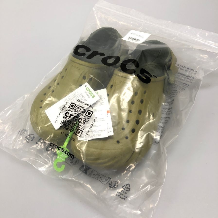 クロックス サンダル エコー クロッグ カーキ系 28cm メンズ crocs ECHO CLOG 約28.0cm【AFC33】