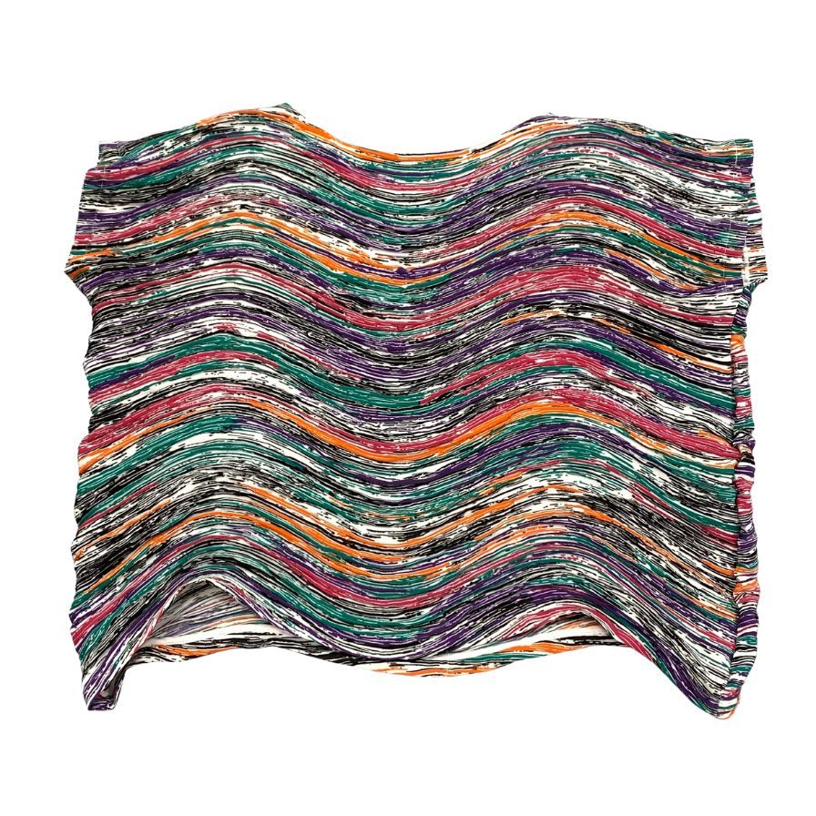 極美品◆イッセイミヤケ プリーツトップス IM92FJ504 マルチカラー サイズ2 レディース ISSEY MIYAKE 【AFB13】