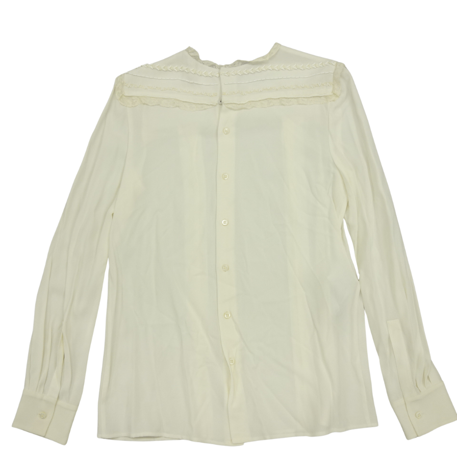 美品◆ミュウミュウ シャツ ホワイト15AW サイズ40 AMM1 2015 302 レディース miumiu【AFB22】