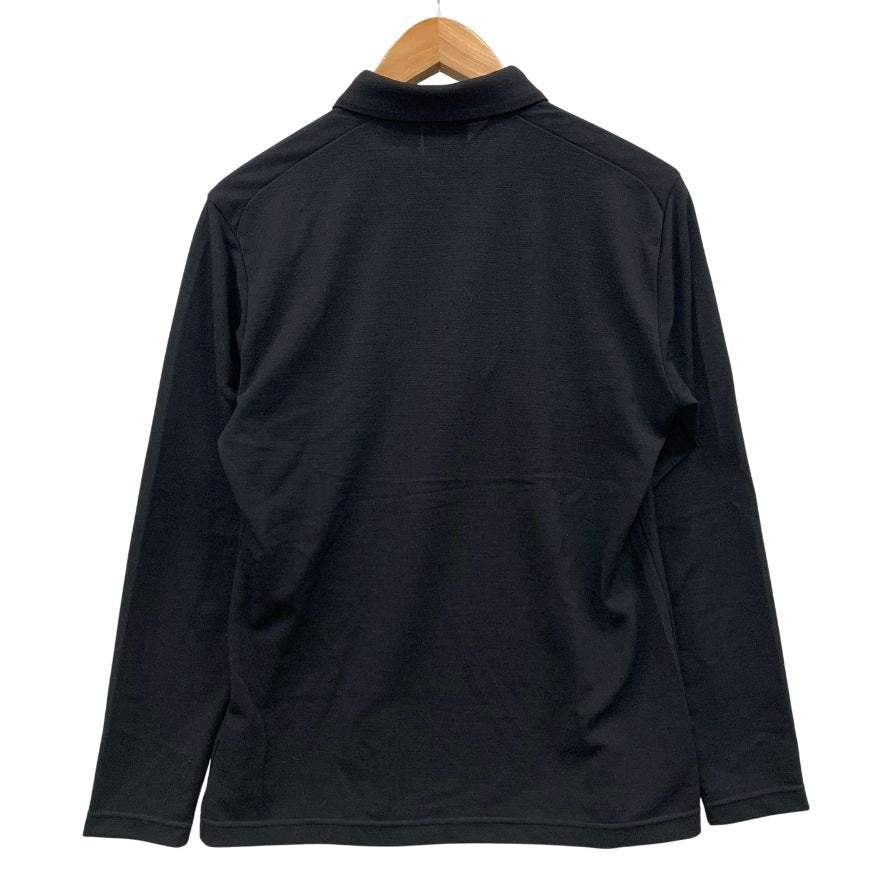 極美品◆デサント ゴルフ メンズ 長袖ポロシャツ カットソー サイズM ブラック DESCENTE 【AFB24】