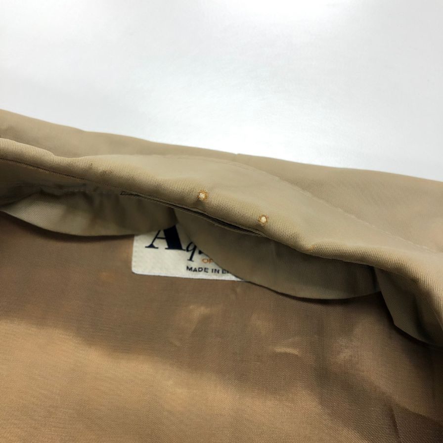 中古◆アクアスキュータム バルカラーコート 70年 ヴィンテージ イングランド製 ライナー付き ベージュ メンズ サイズ表記なし Aquascutum 【AFA2】