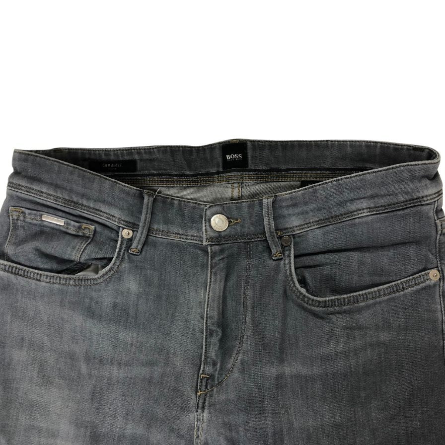 ヒューゴボス ストレッチデニムパンツ グレー メンズ US34 HUGO BOSS 【AFB21】
