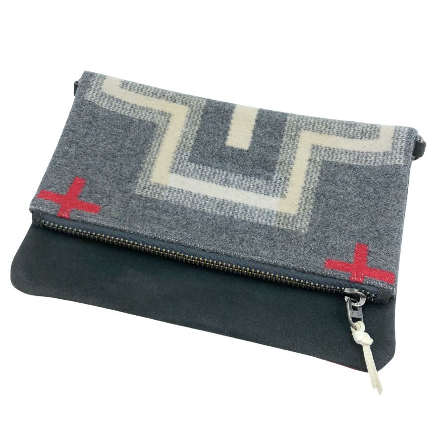 ペンドルトン クラッチバッグ 二つ折り TALONジップ グレー系 メンズ PENDLETON【AFI27】