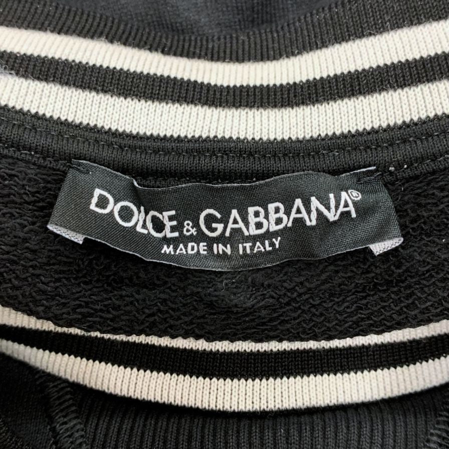 極美品◆ドルチェ&ガッバーナ ビーズ フーディー ロング丈 サイド編み紐 レディース サイズ42 ブラック DOLCE&GABBANA 【AFA7】