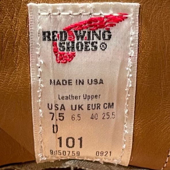 レッドウイング レザーシューズ ポストマン オックスフォード 101 メンズ サイズ7.5D ブラック REDWING ビジネスシューズ 約25.5cm【LA】【中古】