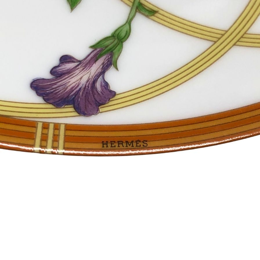 エルメス シエスタ イエロー ソーサーのみ 18cm 総柄 HERMES【AFI28】【中古】