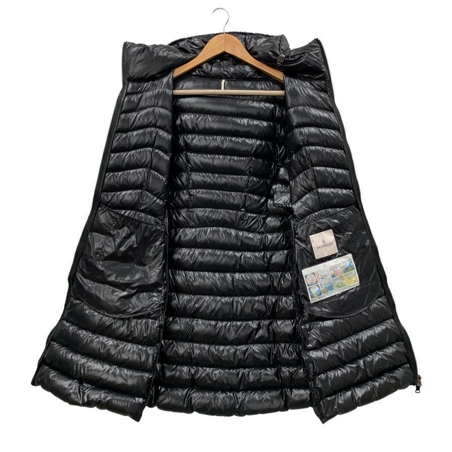 美品◆モンクレール ダウンコート AUTHIE GIUBBOTTO ブラック レディース サイズ4 MONCLER 【AFA1】