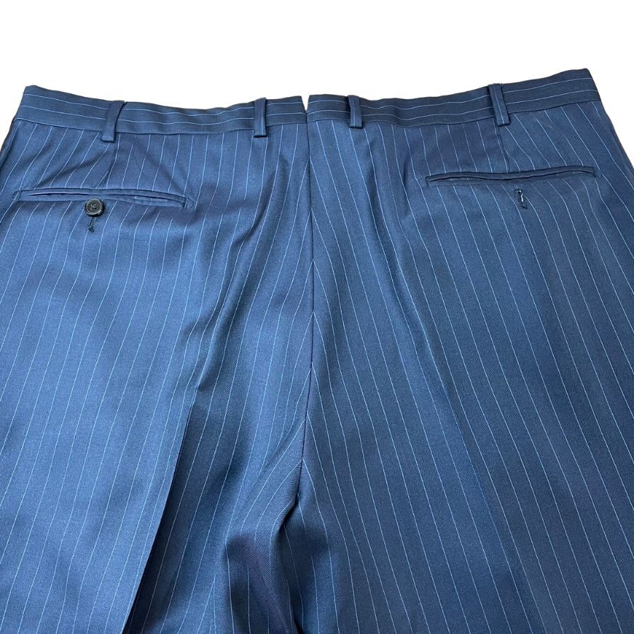 エルメネジルド ゼニア スーツセット TROFEO SILK ストライプ ネイビー系 サイズ56 シルク ウール メンズ Ermenegildo Zegna