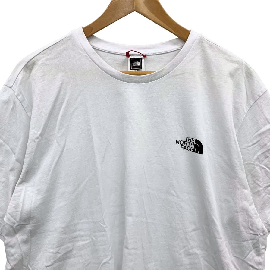 美品◆ザ ノースフェイス 半袖Tシャツ ロゴ ホワイト メンズ サイズL THE NORTH FACE 【AFB30】
