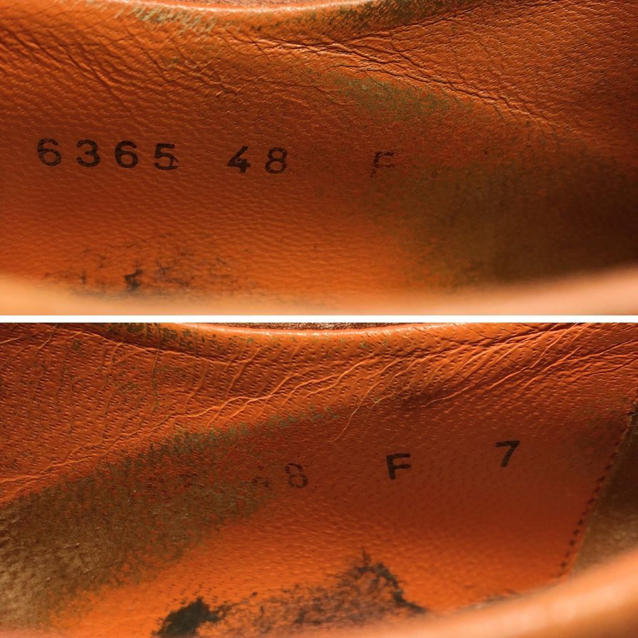 サントーニ レザーシューズ ストレートチップ 6365 ブラウン サイズ7 メンズ Santoni 約26.0cm【AFC43】